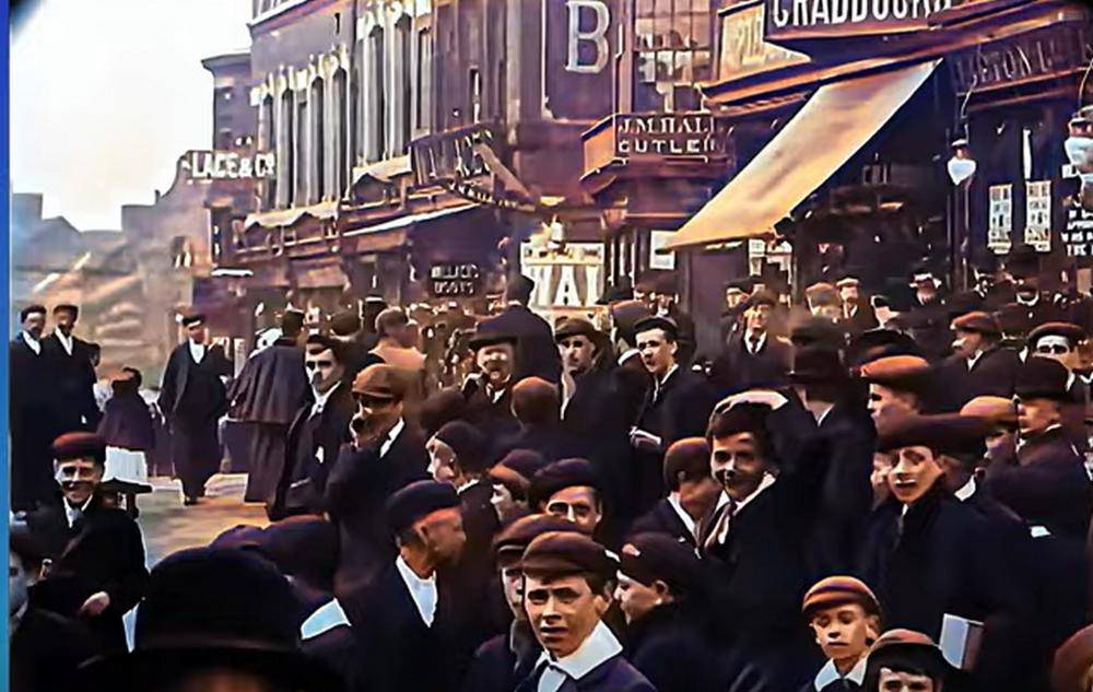 Colourised  Mitchell and Kenyon Film