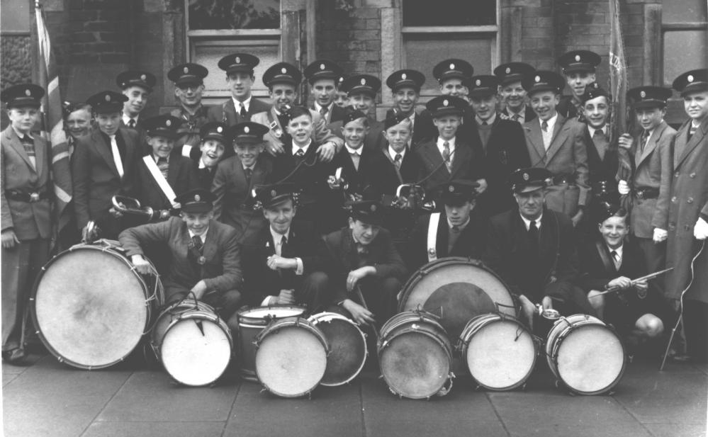 CLB Band outside St Mary's School