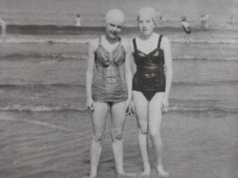 June and Betty on the school trip to Holland in 1953