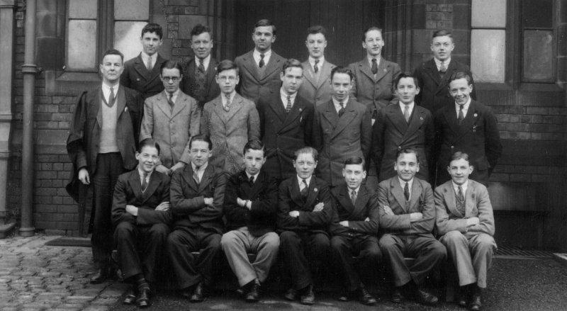 Wigan Grammar School class photo, c1935.