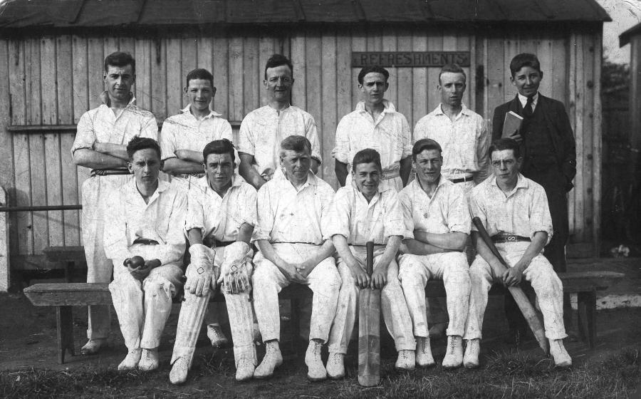 Platt Bridge Wesleyan cricket team, 1930's.