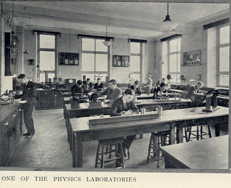Wigan Mining and Technical College Physics lab. 1941