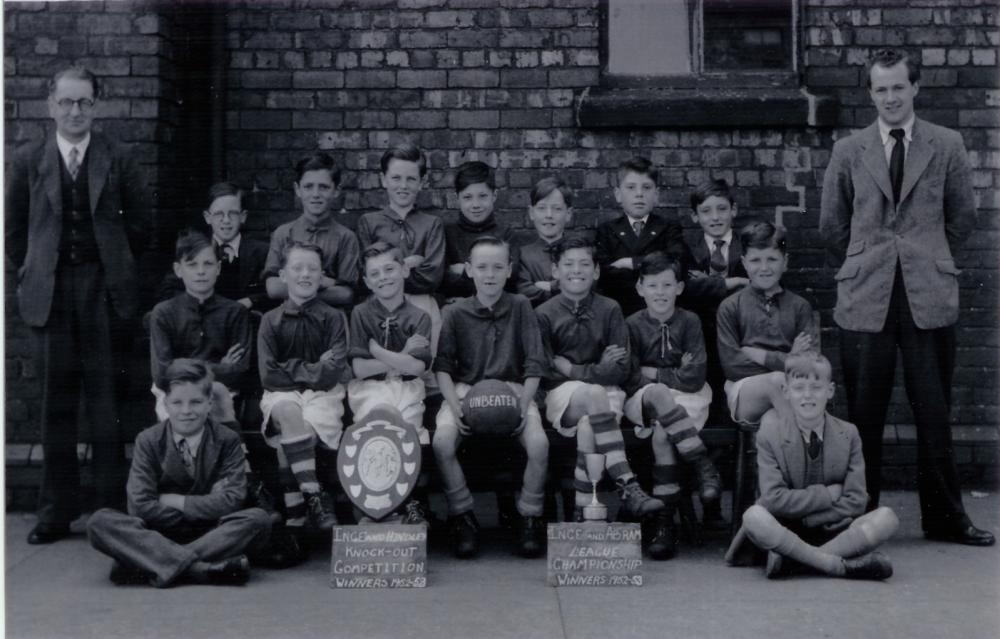:St Johns C of E School, Abram - Football Team. Season 1952-53