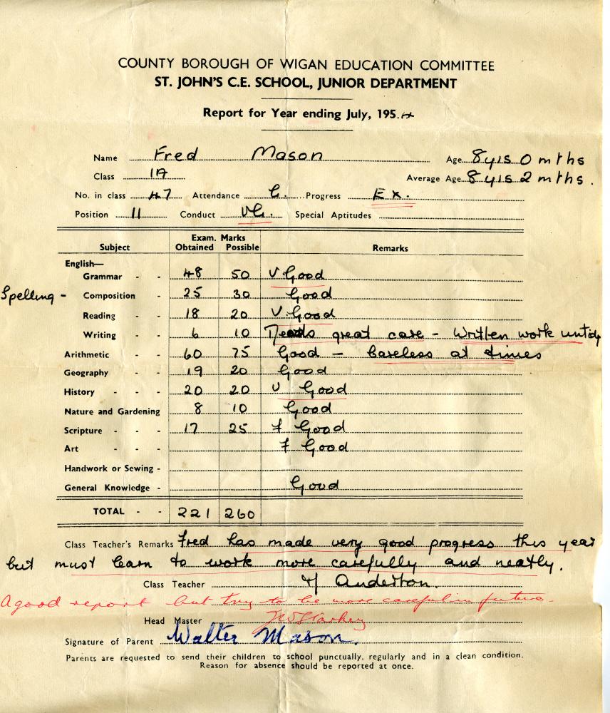 1st School report. 1954. St John's, Pemberton