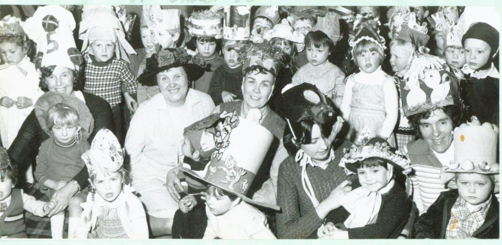 Nursery Easter bonnets 1982