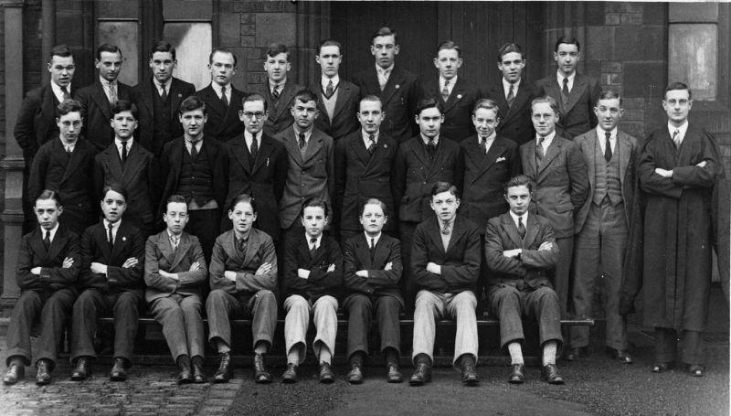 Wigan Grammar School class photo, c1929.