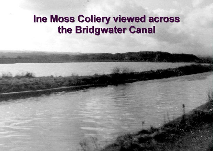 Ince Moss Colliery viewed across the canal.