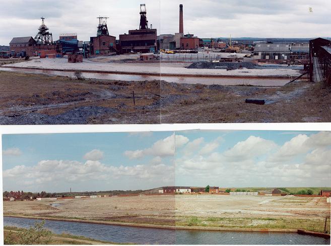 Bickershaw colliery then and now