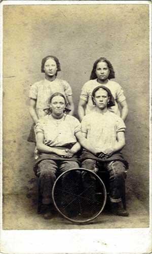 Wigan Pit Brow Lasses card. Wigan Pit Brow Lasses card.