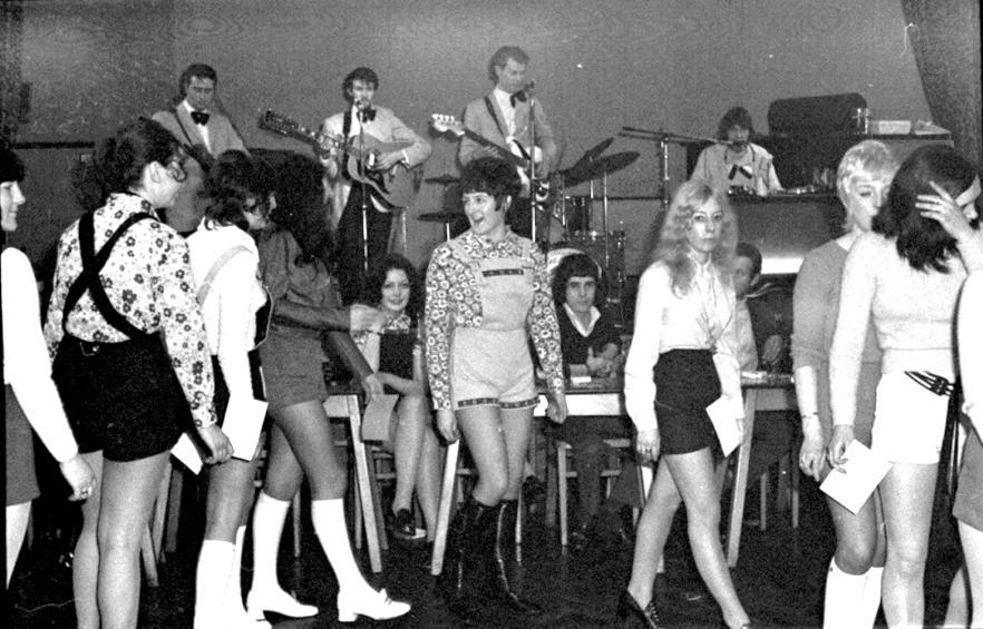 Hotpants show at Plesseys, 1970s.