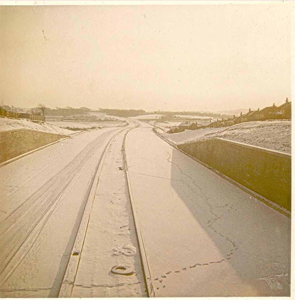 M6 looking North from Orrell Bridge-04-02-1963