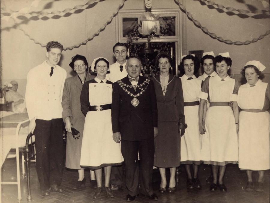 Staff at Billinge Hospital, 1950/60s.