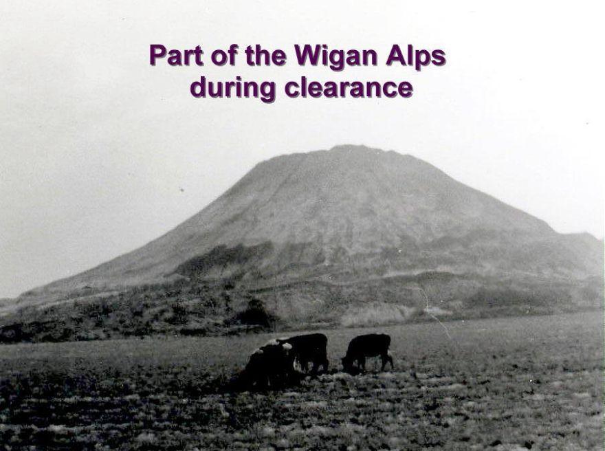 Part of the Wigan Alps during clearance.