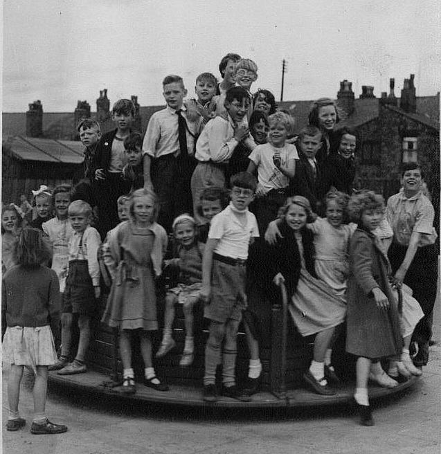 children at play circa 1954