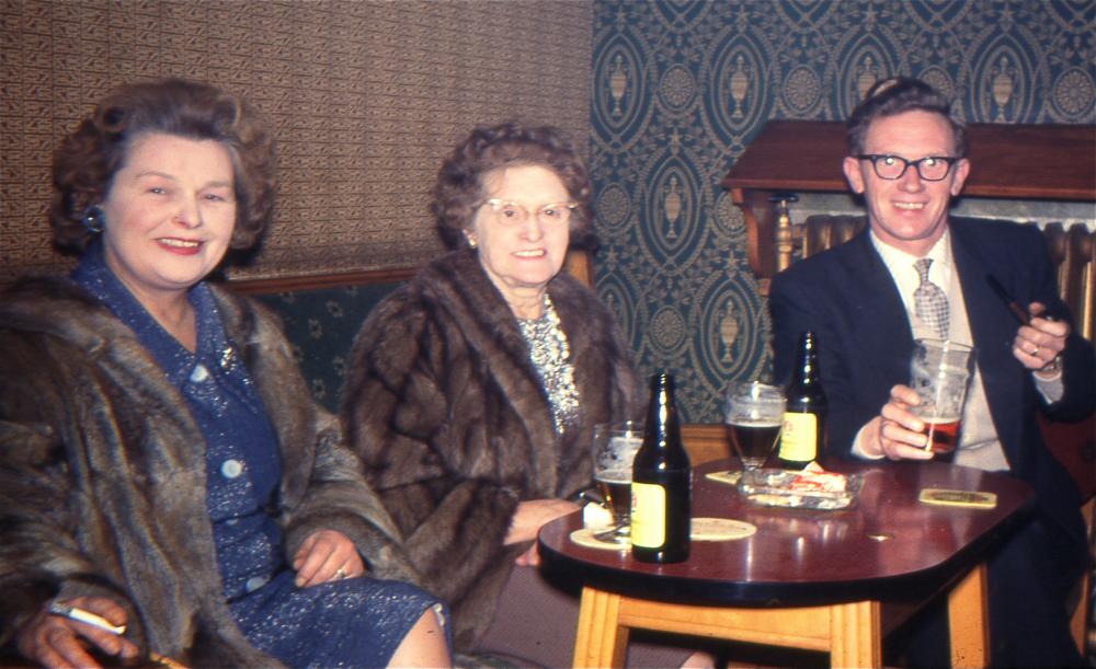 Customers of the Wellfield Hotel Beech Hill, 1960's.