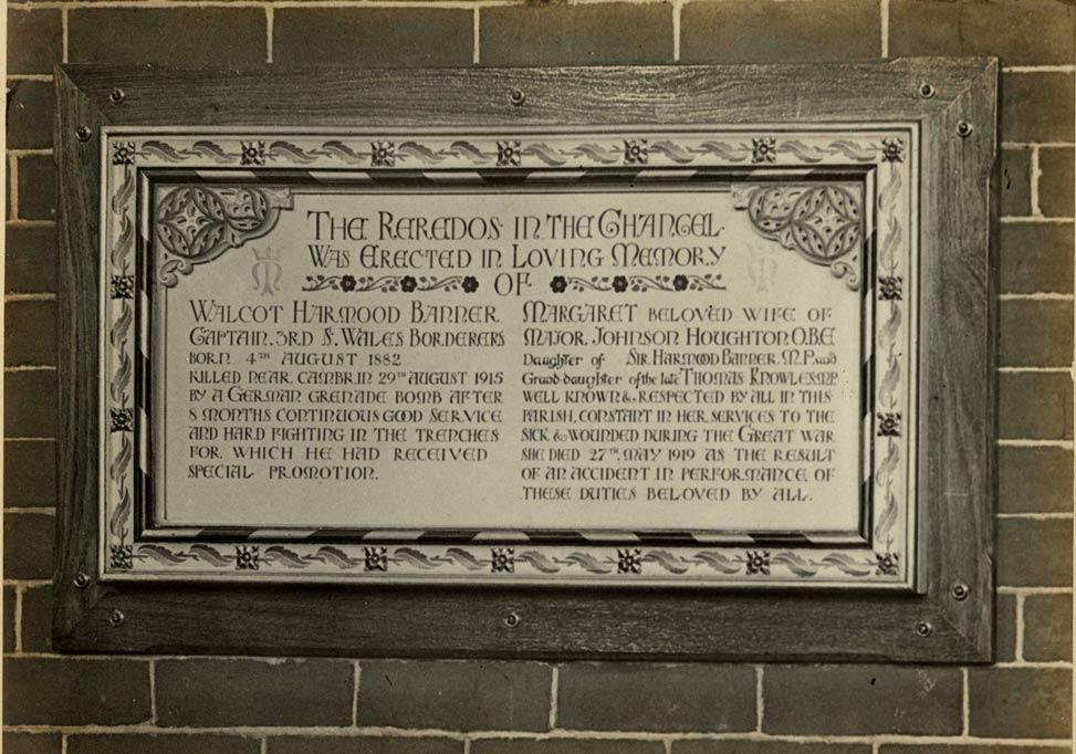 War Memorial Plaque, St Mary's - the other one War Memorial Plaque, St Mary's - the other one