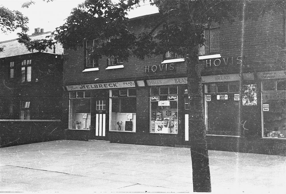 Shops next to Wellfield Hotel,Beech Hill 1965