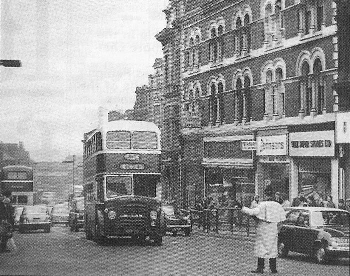 Wallgate and policeman on Point Duty 1960s