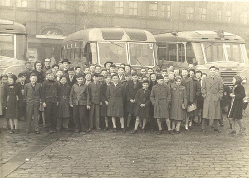 Swinley Labour Club's trip to Southport, 1955.