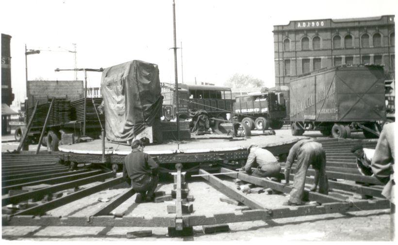 Ted Silcock's Swirl being built. 1953.