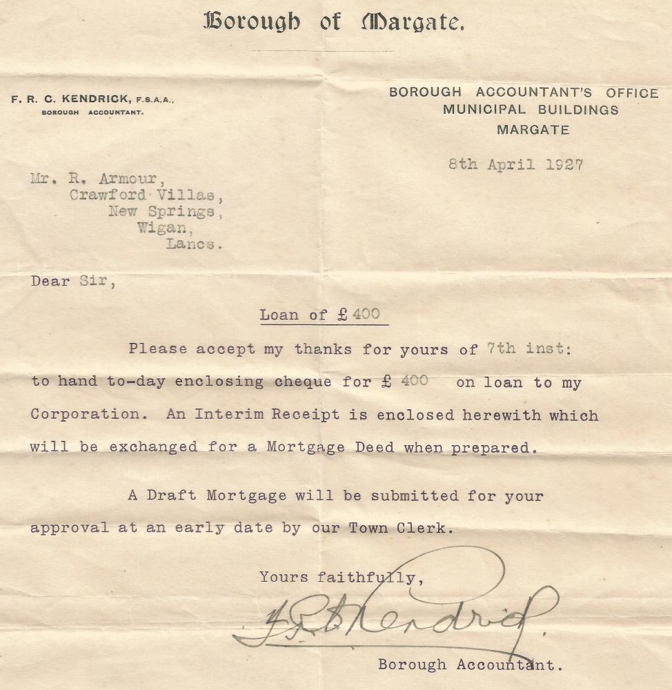 Letter from 'The Building'.