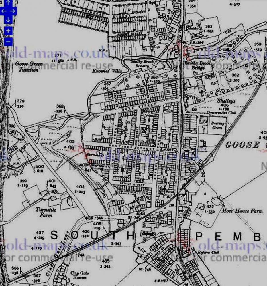 Goose Green crossing map 1908