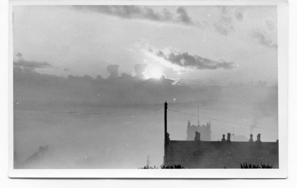 Upholland Church on a misty morning 1960's