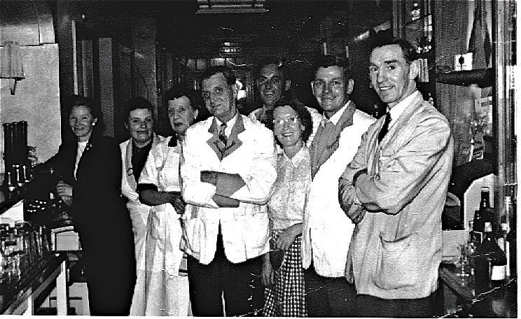 Wellfield Hotel bar staff early 1960's