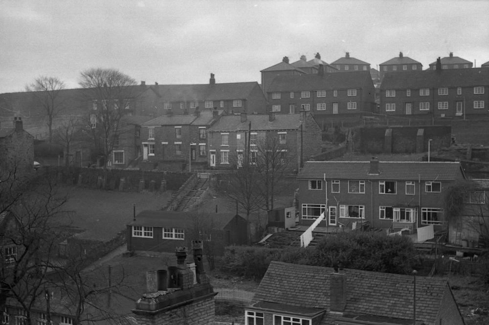 Upholland from the top of the Church 1960's by Colin Pearce