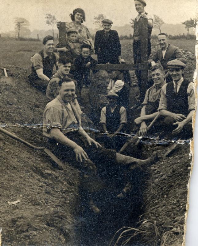 Digging Foundations for St. Teresa's church 1942