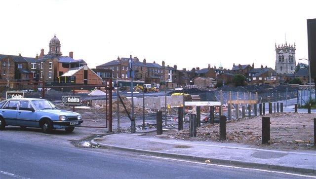 Construction of Wigan Bus Station, August 1986.