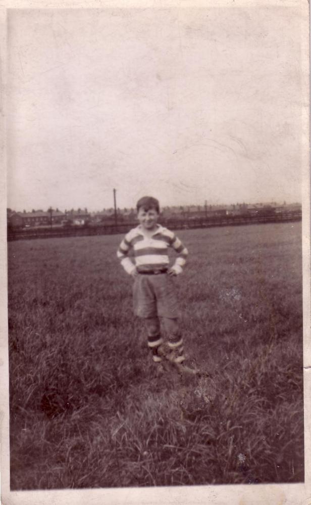 Michael in St. Josephs rugby kit. 1949.