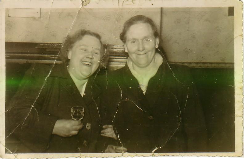 Auntie Lily Hargreaves and Auntie Winifred Tocker Both Nee Perry.