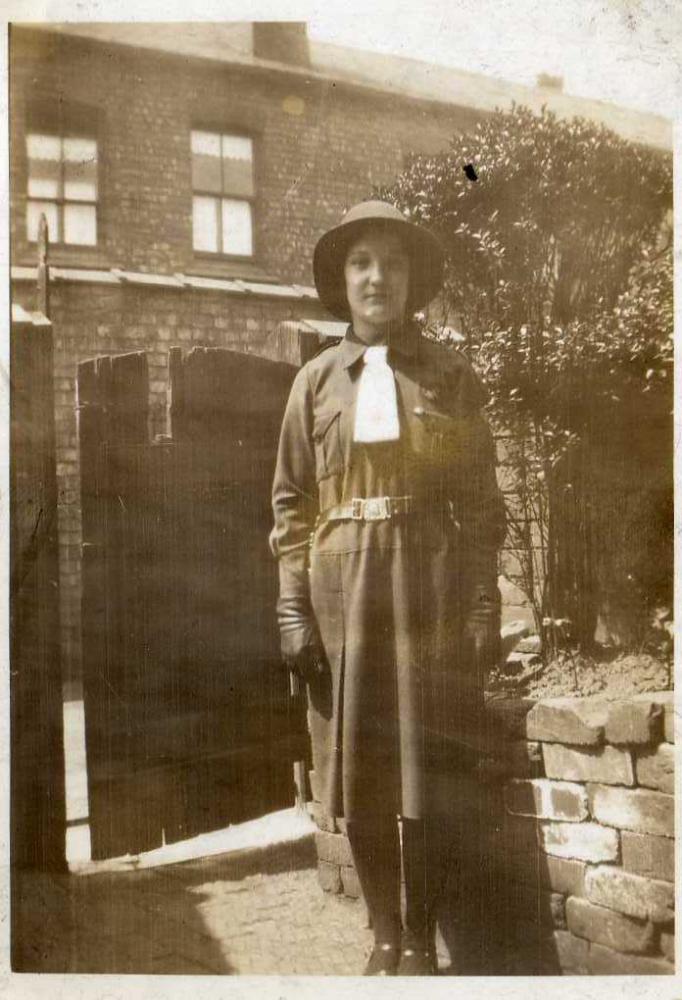 Lilian Laithwaite in girl guide uniform, Wigan.