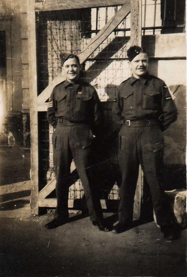 Arthur Tice with Jock McArther in Morcambe, July 1943.