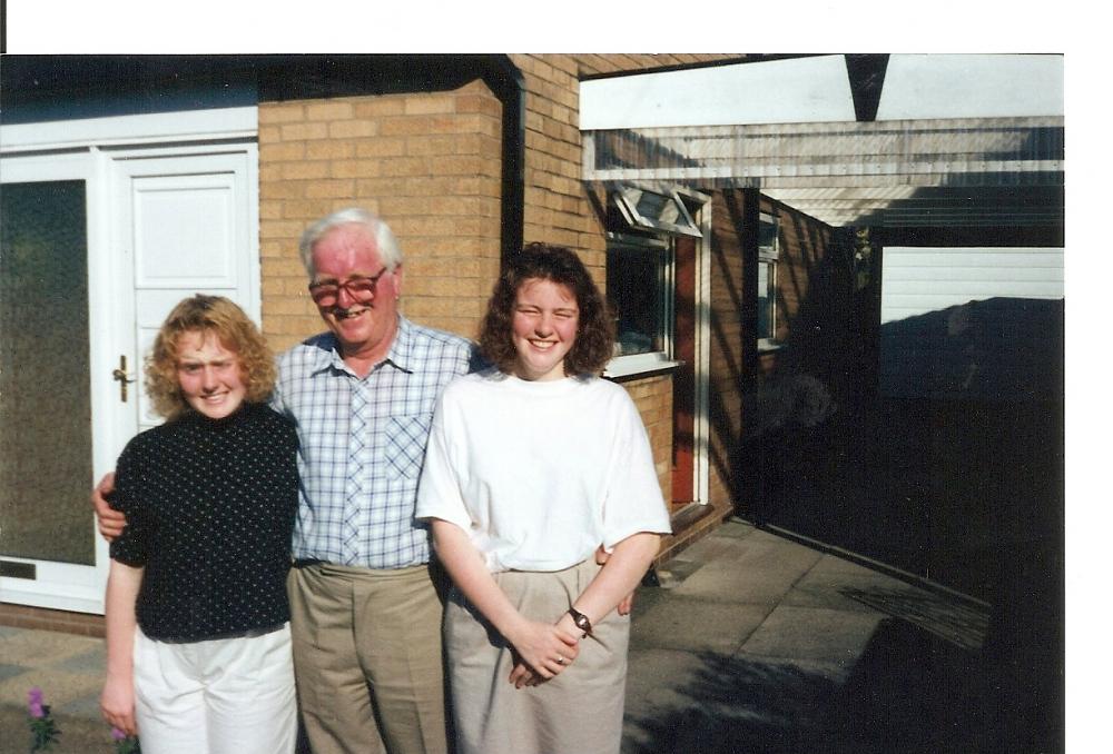 Jayne and Louise with Granddad Alan Hankin 