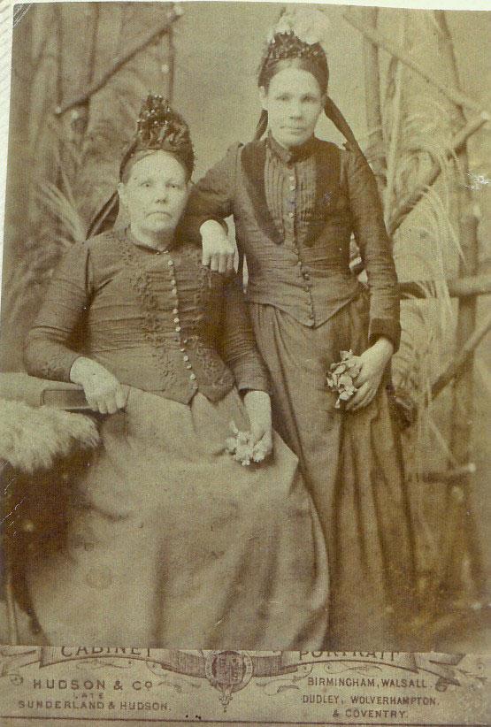 Great grandmother Sarah Davies with her sister.