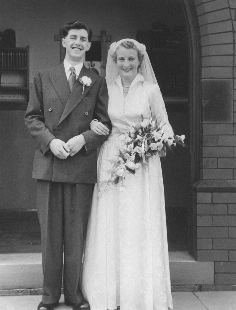 harold and enid ashall's wedding 1953