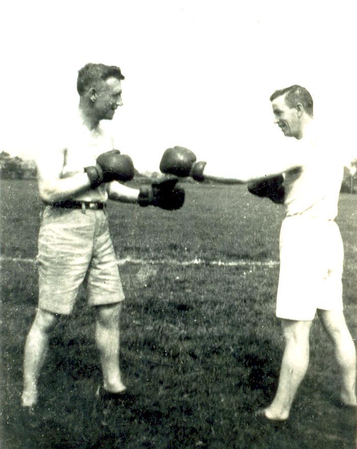 William Adams and his cousin Bob Collins, late 1920s.