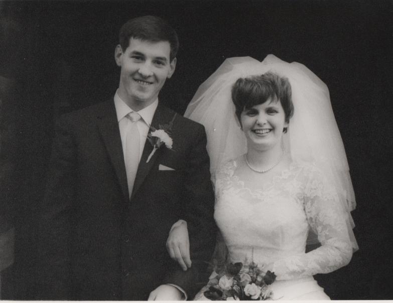 Just married at St. Marks, Newtown.