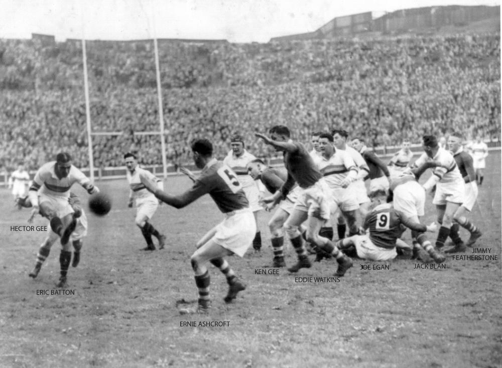 Challenge Cup Final 1944 Bradford v Wigan 2 april 1944 with names