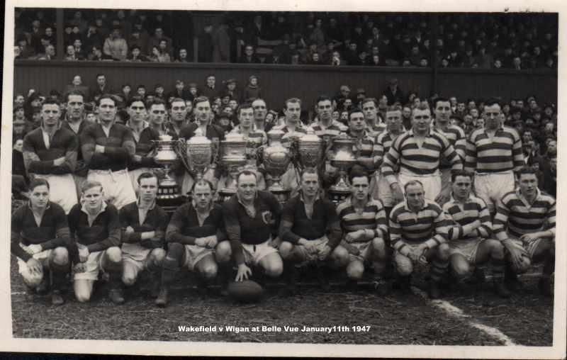 Wakefield v Wigan at Belle Vue, January 11th, 1947.