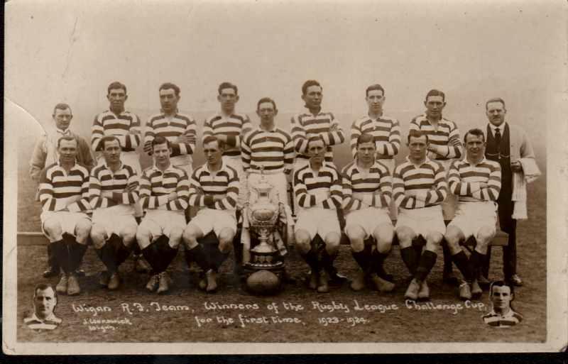 Wigan R.F.C. Winners of the Rugby League Challenge Cup for the first time, 1923/24.