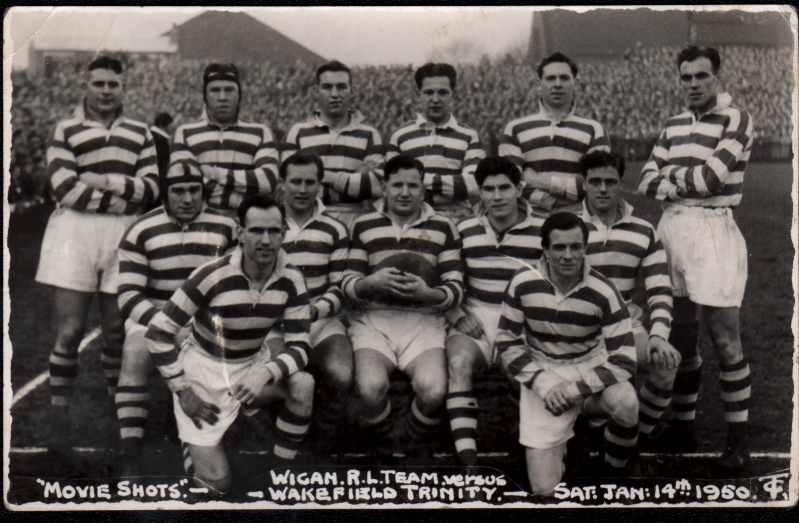 Wigan R.L. Team v Wakefield Trinity, January 14th, 1960.