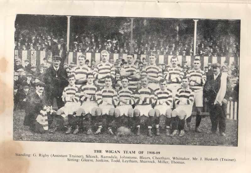 The Wigan Team of 1908/09.