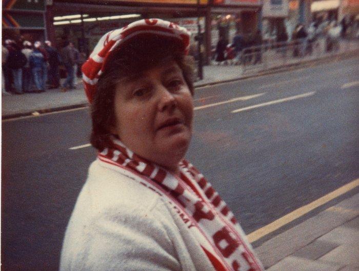 A great fan at the 1985 final.