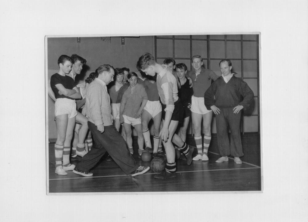 wigan u15 schoolboy team 1960 training session at thomas more school