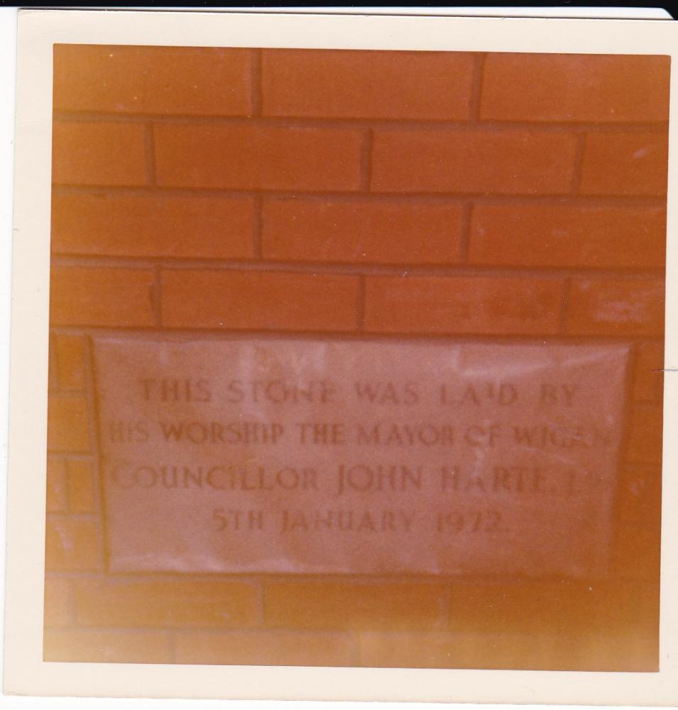 Foundation  stone. (Wigan. N.W. Rly Stn.).