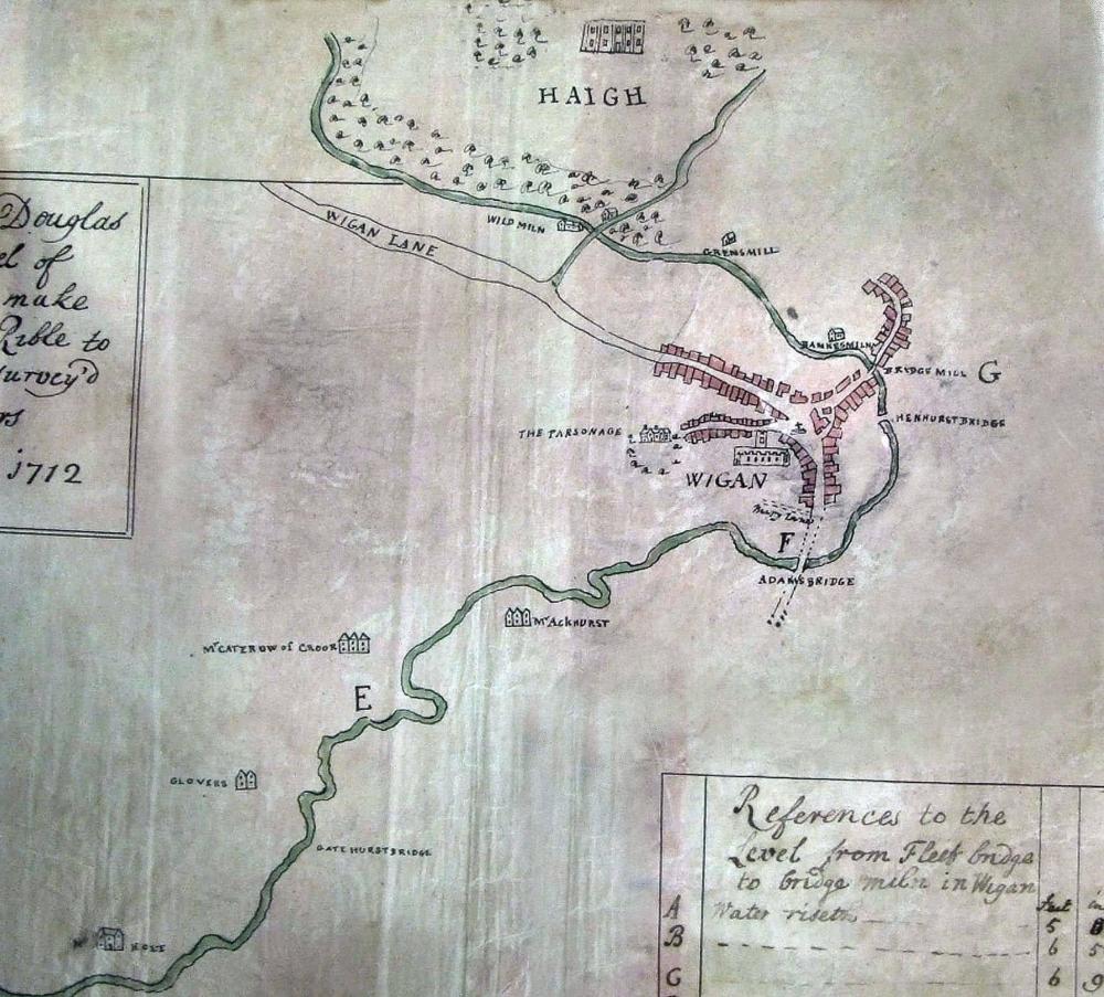  Map of Wigan 1712