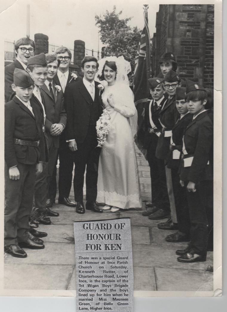 BB Guard of Honour for our wedding, 26th June 1971.